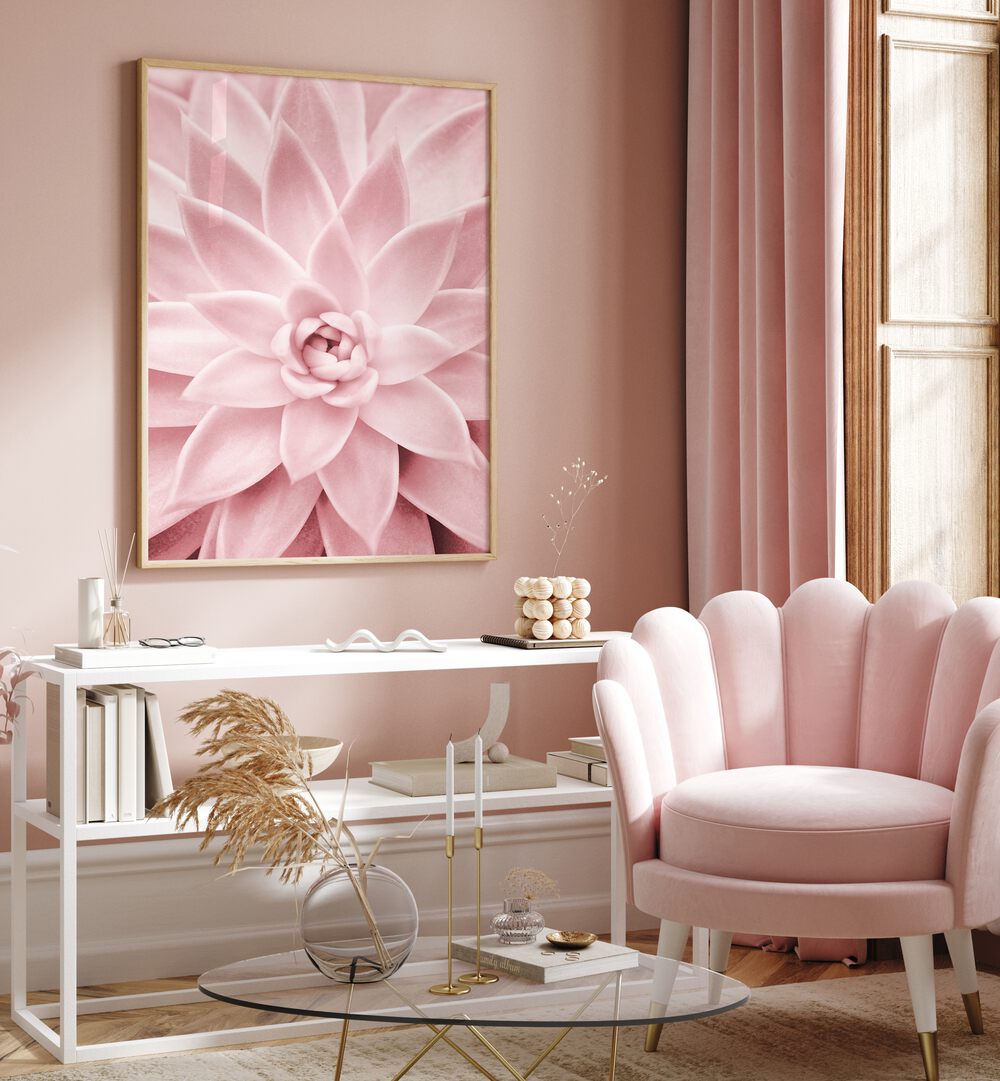 Stunning PINK SUCCULENT, FLORAL FLOWER PAINTINGS elevate your decor with beauty and charm, perfect for plant lovers.