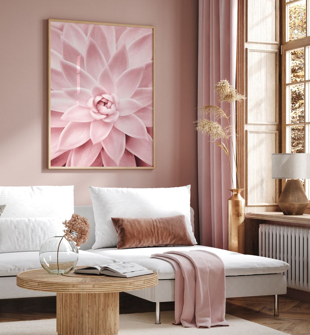 Elegant PINK SUCCULENT, FLORAL FLOWER PAINTINGS enhance home decor with beauty and low-maintenance charm.