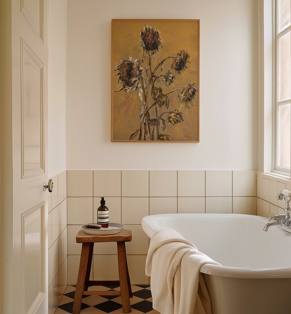 Brighten your space with SUNFLOWER V, FLORAL FLOWER PAINTINGS, perfect for any floral art lover's decor.