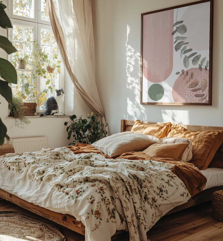 SAGE PINK I , BOHO ART PAINTINGS