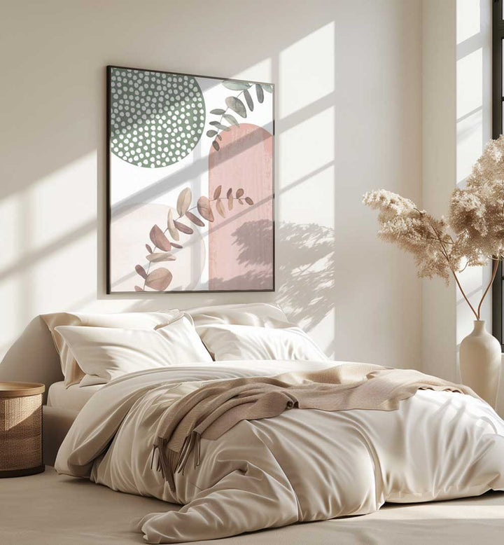 SAGE PINK III , BOHO ART PAINTINGS