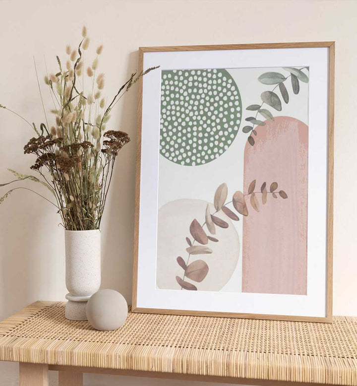 SAGE PINK III , BOHO ART PAINTINGS