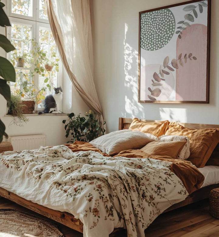 SAGE PINK III , BOHO ART PAINTINGS