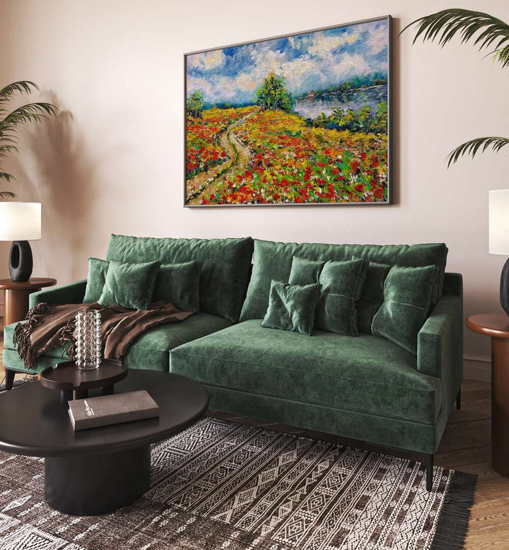 Vibrant COUNTRYSIDE LANDSCAPE, LANDSCAPE PAINTINGS enhance your space with serene, natural beauty and colorful detail.