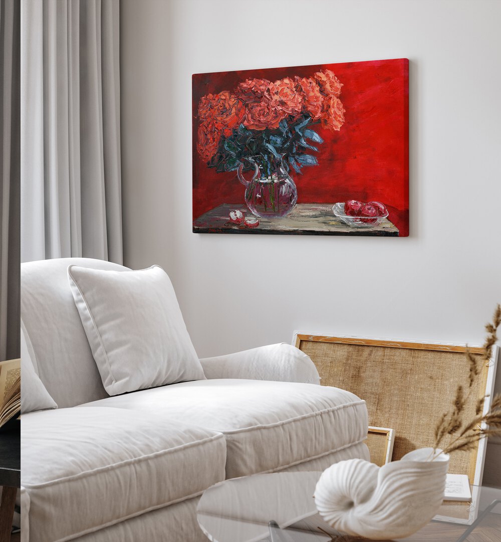 Vibrant flower paintings featuring a stunning bouquet, embodying the essence of vibrant flower scent. Perfect for decor.