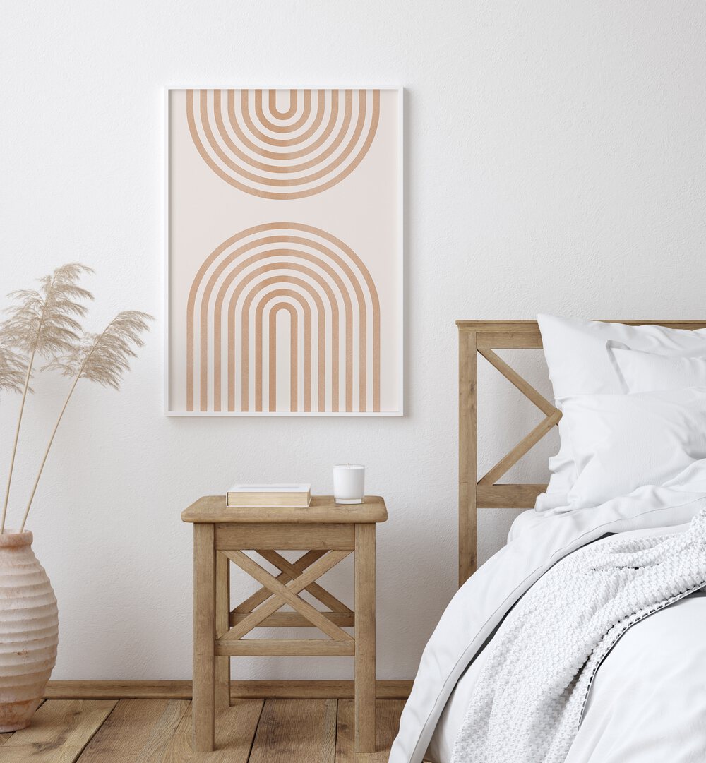 Vibrant RAINBOW LINES II, BOHO ART PAINTINGS, perfect for enhancing home decor and artistic projects.