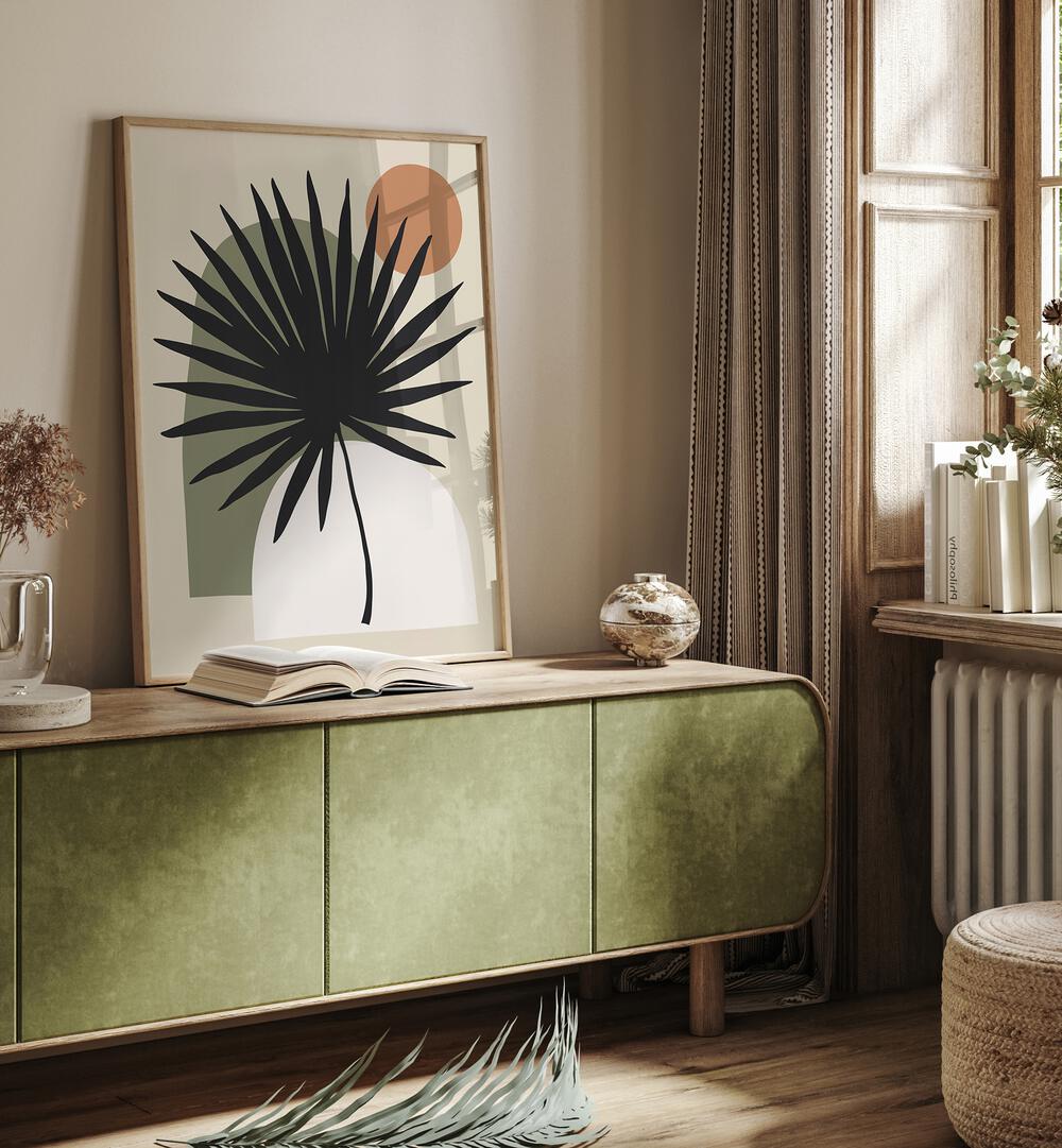 Stylish COMPOSITION V, BOHO ART PAINTINGS adorn a modern space, showcasing floral elegance and artistic flair.