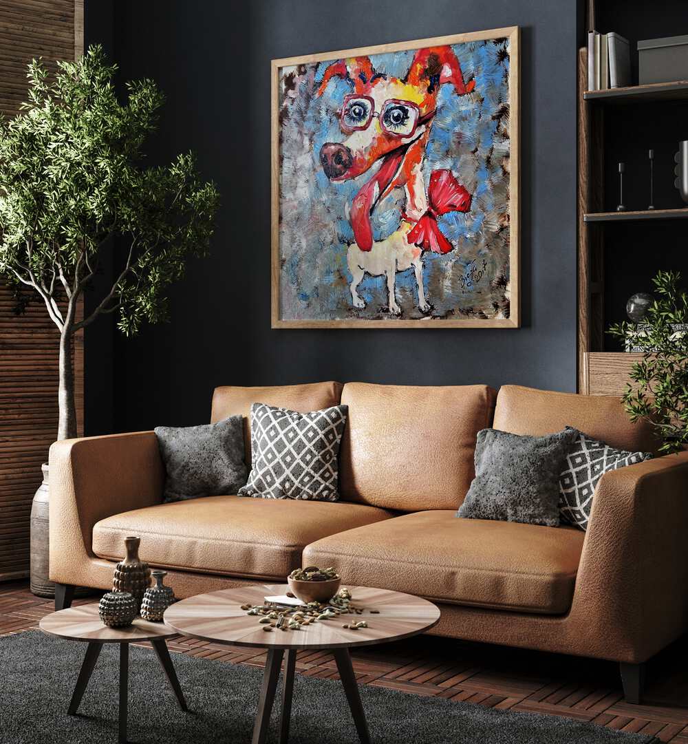 Brighten your space with SMILING JACK RUSSELL, COMIC POSTERS featuring whimsical dog art for comic lovers.