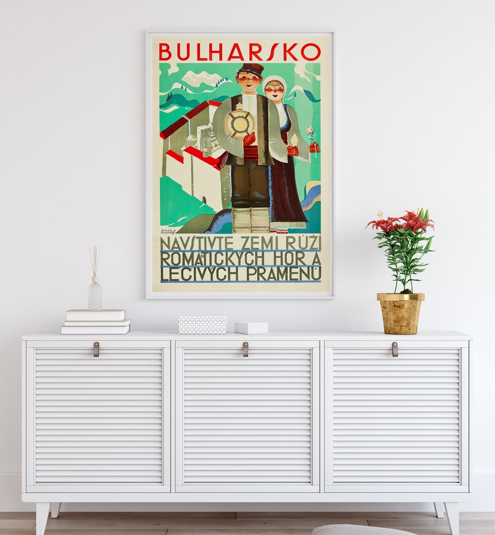 Explore BULHARSKO, VINTAGE TRAVEL POSTERS showcasing Bulgaria's charm, history, and picturesque landscapes.