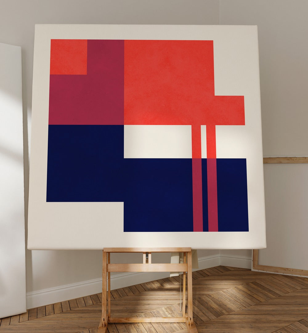 Vibrant COLORFUL 5, GEOMETRIC ART PRINTS showcasing bold shapes and hues for stylish home decor enhancement.