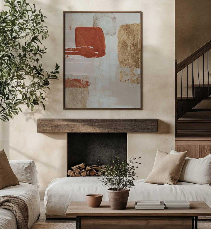 TERRACOTTA AUTUMN , BOHO ART PAINTINGS