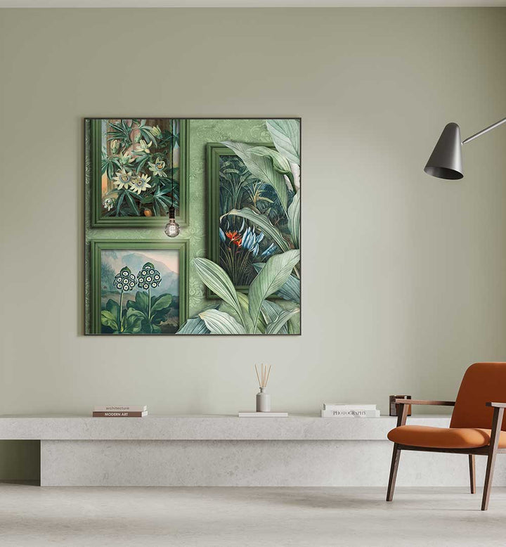 BOTANICAL WOODS , FLORAL FLOWER PAINTINGS