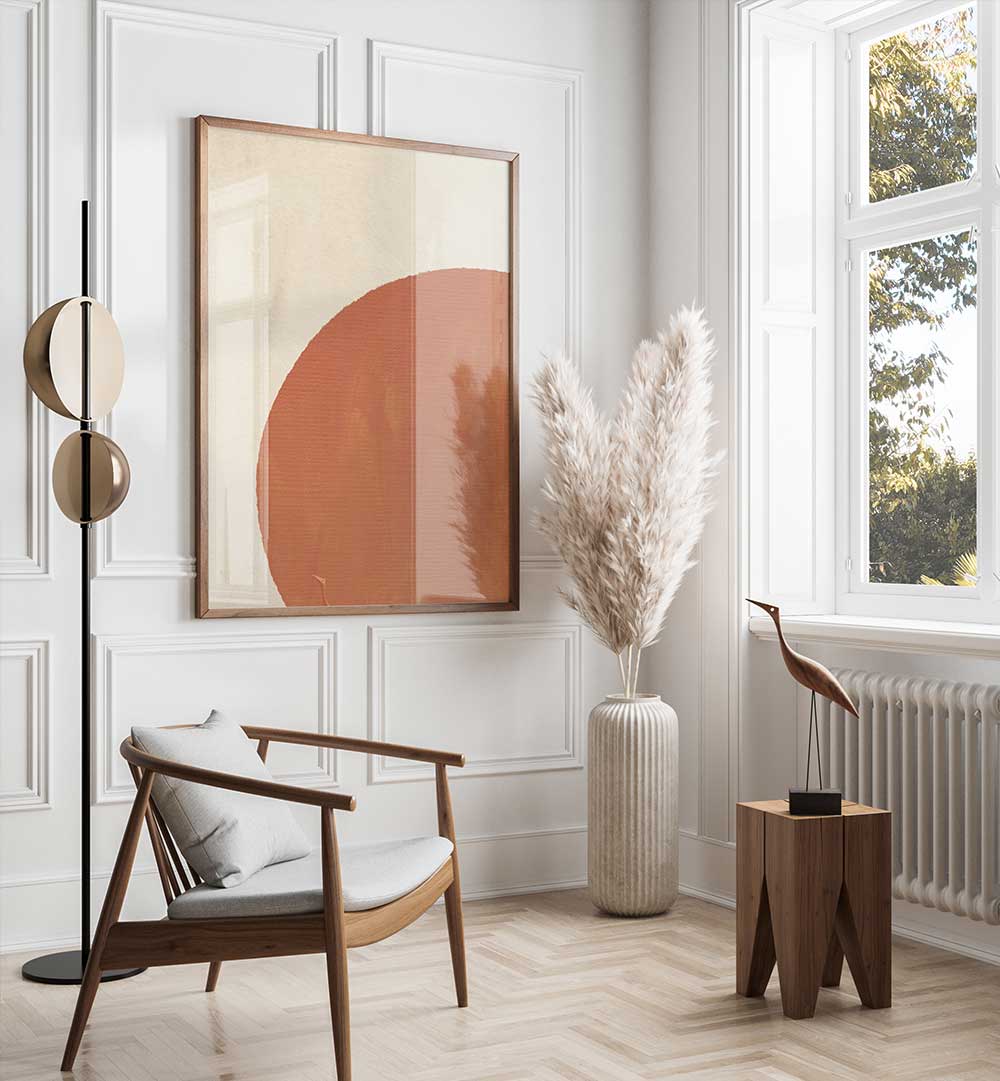 BURNT ORANGE II, BOHO ART PAINTINGS