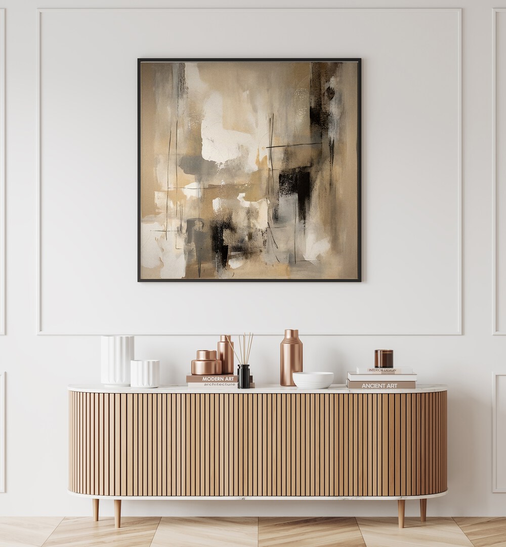 Elevate your space with PO III, ABSTRACT PAINTINGS by Emel Tunaboylu on premium canvas, showcasing modern elegance.