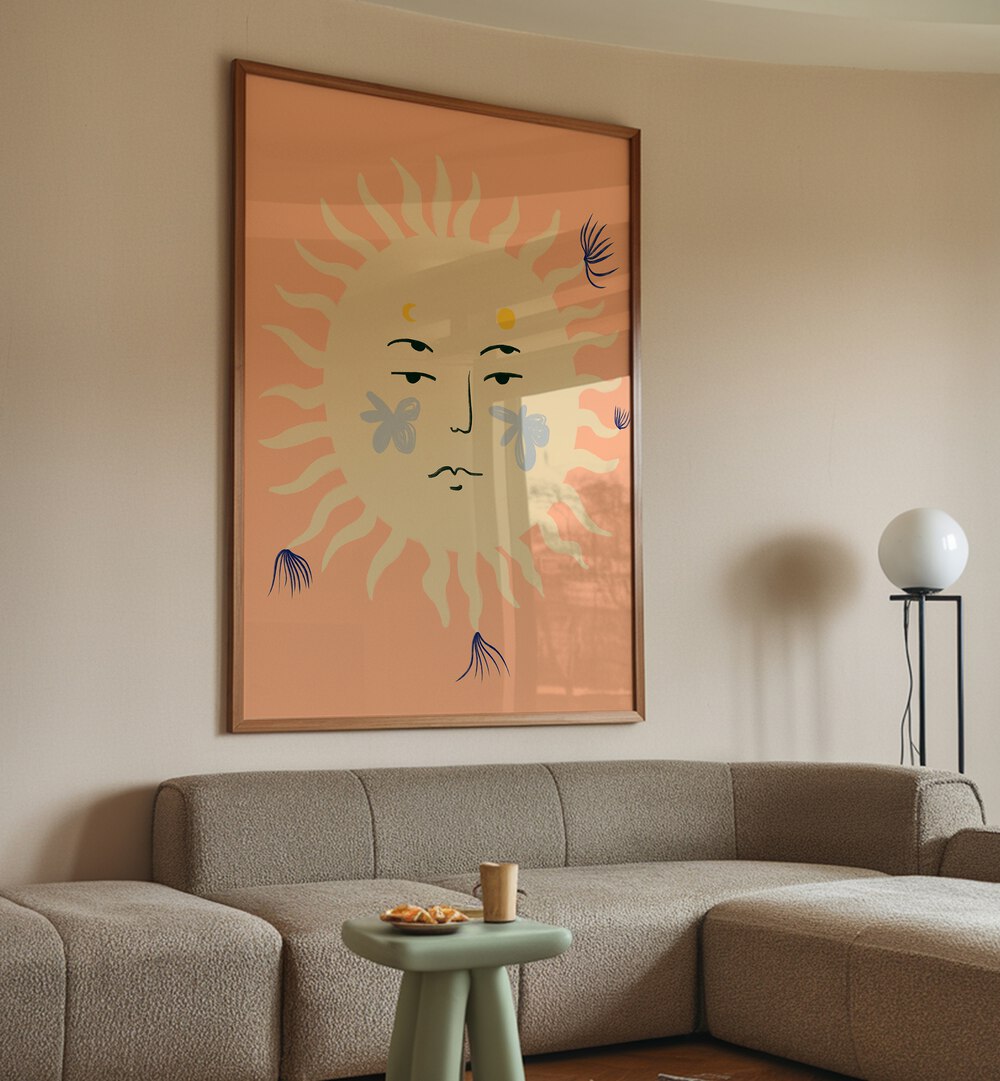 Brighten your space with the PINK SUN, VIBRANT art print, showcasing modern artistry and vibrant colors.