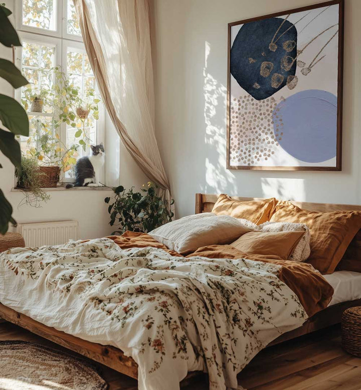 WITH MUAVE I , BOHO ART PAINTINGS