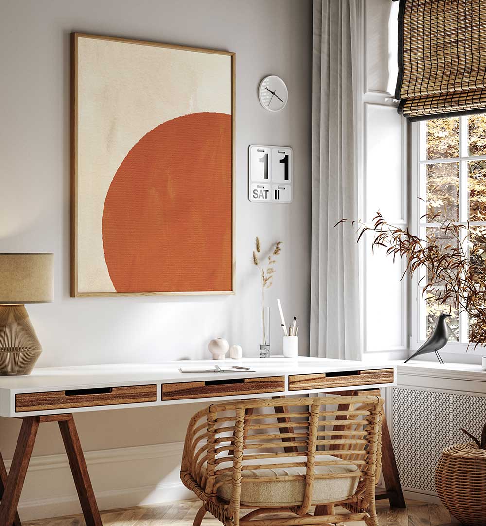 BURNT ORANGE II, BOHO ART PAINTINGS