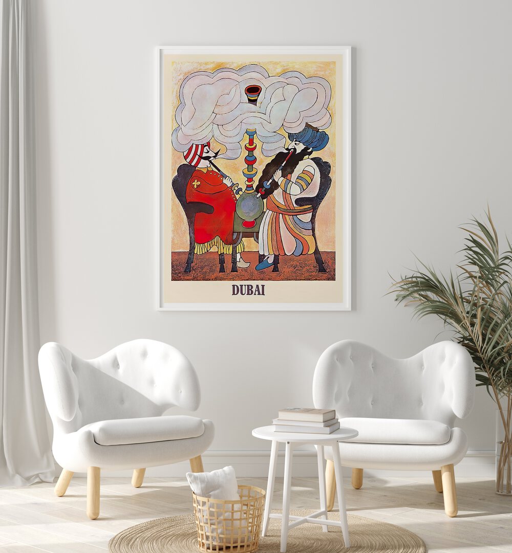 DUBAI I, VINTAGE TRAVEL POSTERS showcase vibrant art, capturing the city's charm and elegance for your space.
