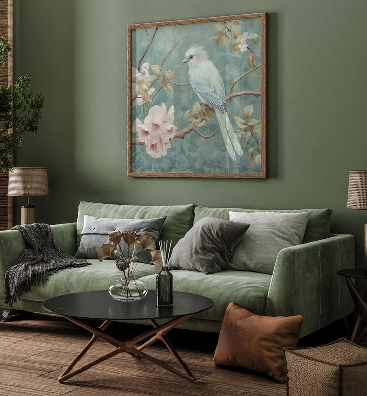 Vibrant CHINOISERIE BIRD V , ANIMAL PAINTINGS by Andrea Haase enhances your decor with stunning wildlife art.
