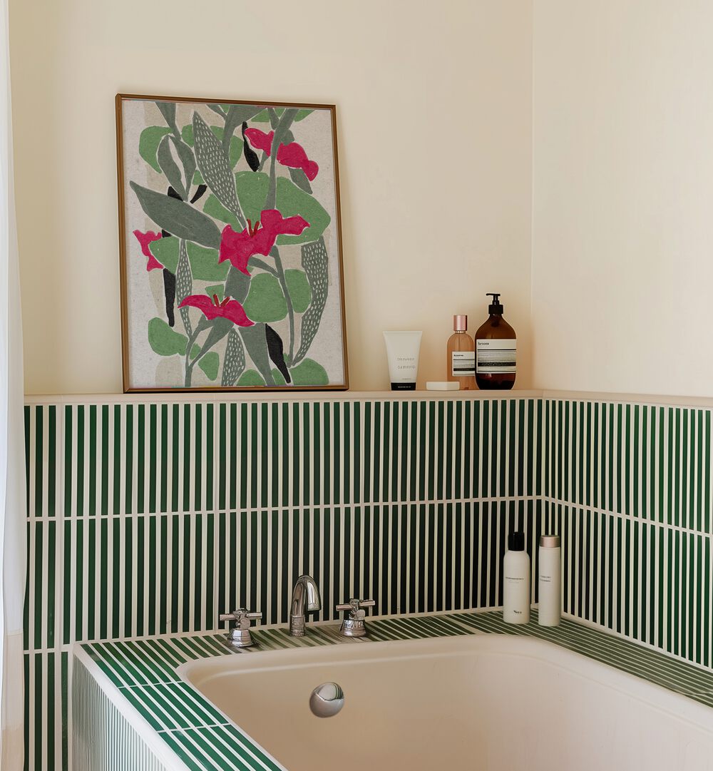 Brighten your bathroom with FLORAL RHYTHM VI, a standout in our FLORAL FLOWER PAINTINGS collection.