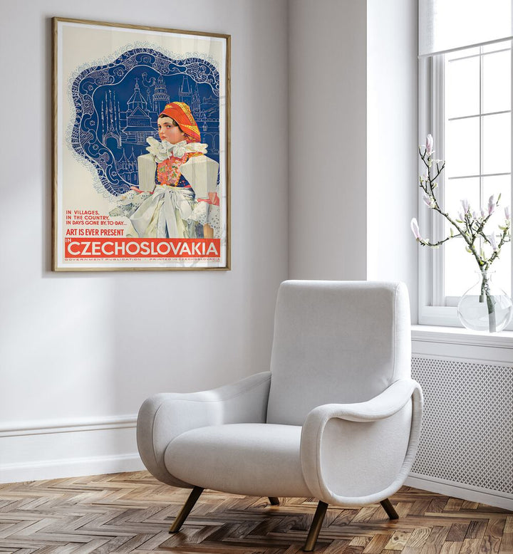 Elegant CZECHOSLOVAKIA, VINTAGE TRAVEL POSTERS bring timeless charm to your decor, showcasing rich cultural heritage.