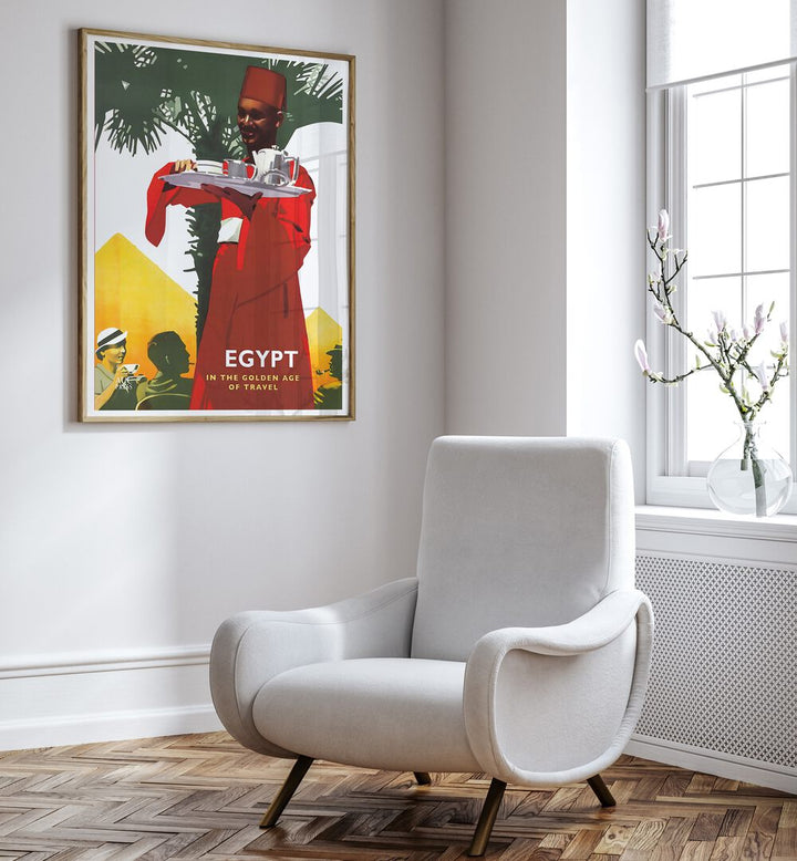 Explore the charm of EGYPT, VINTAGE TRAVEL POSTERS, featuring a vibrant art piece highlighting Egyptian culture.