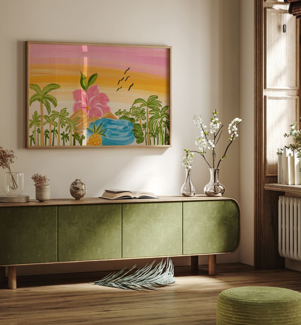 Vibrant ISLAND, LANDSCAPE PAINTINGS enhance your space with stunning nature-inspired art for a refreshing atmosphere.