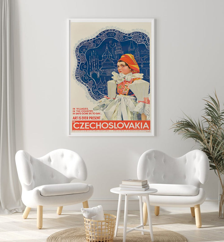 CZECHOSLOVAKIA, VINTAGE TRAVEL POSTERS showcase a beautiful historical design, perfect for art lovers' homes.