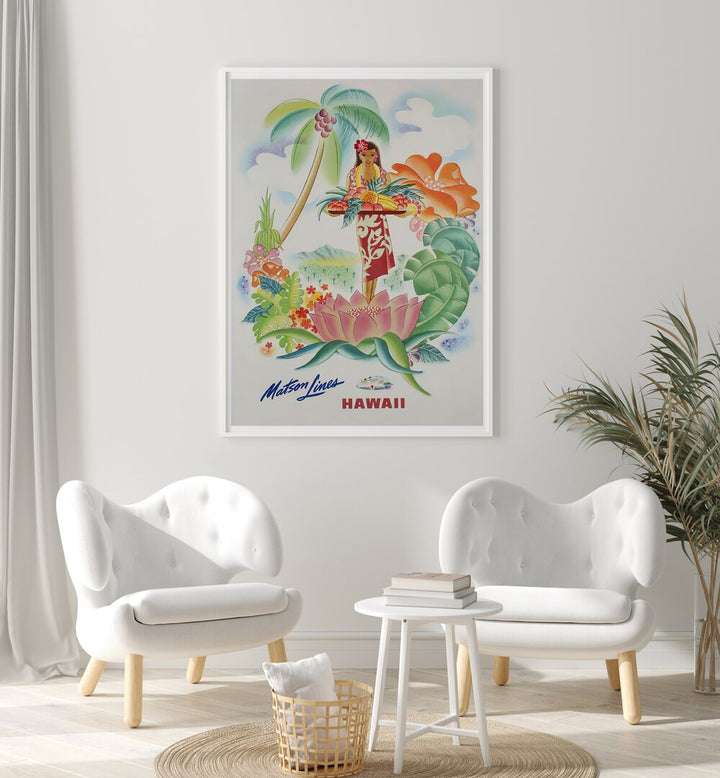 Bright and colorful HAWAII IV, VINTAGE TRAVEL POSTERS showcasing Hawaii's beauty, perfect for any decor.