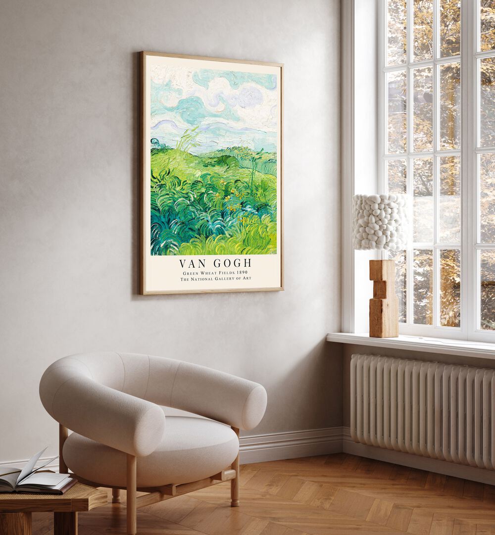 HARMONY IN GREEN: VAN GOGH'S GREEN WHEAT FIELDS 1890 , VINTAGE PAINTINGS