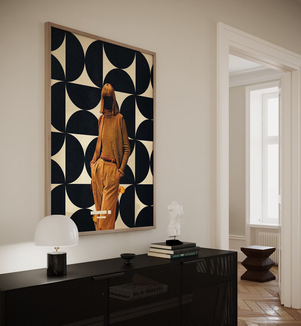 Stylish interior featuring the 1978 ANNIE COLLECTION, SURREAL ART PRINTS by Frank Moth for a captivating home decor look.