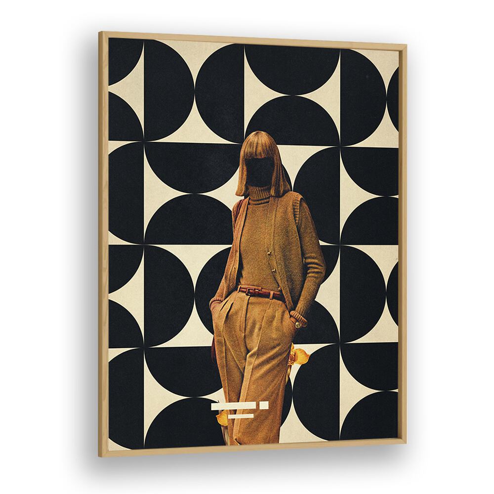 Elevate your decor with the 1978 ANNIE COLLECTION, SURREAL ART PRINTS by Frank Moth in a sleek oak frame.