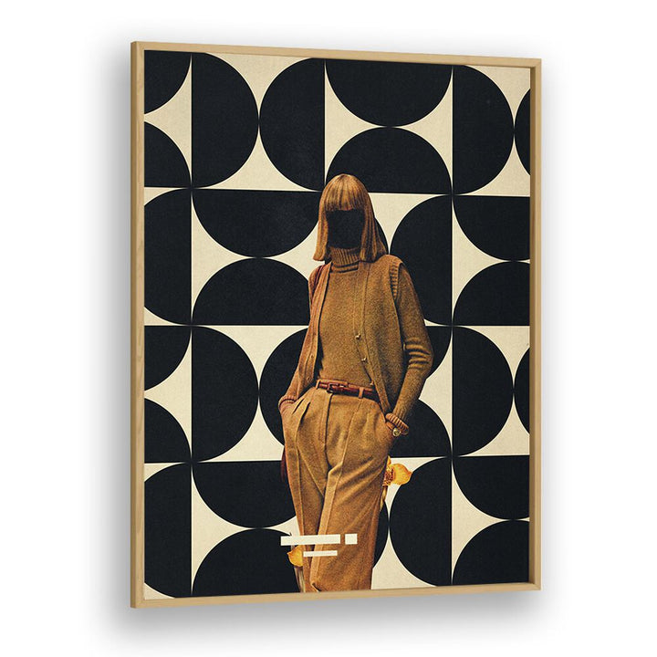 Elevate your decor with the 1978 ANNIE COLLECTION, SURREAL ART PRINTS by Frank Moth in a sleek oak frame.