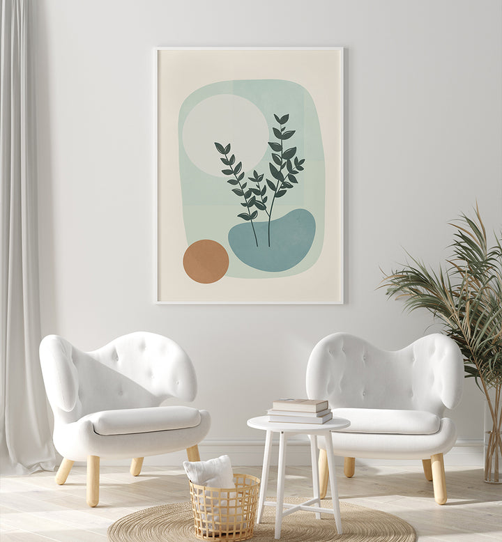 AZZURRO SHAPES III , BOHO ART PAINTINGS