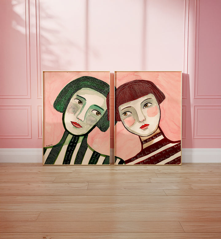 THE SILENT BOND , SET OF 2 PAINTINGS