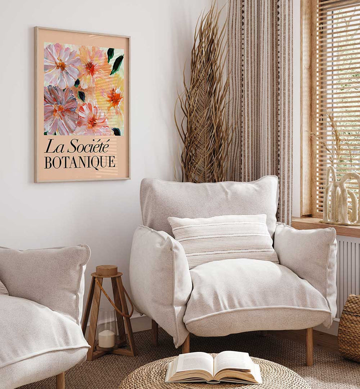 Brighten your home with BOTANIQUE PEACH, FLORAL FLOWER PAINTINGS, showcasing soft peach tones and vibrant hues.
