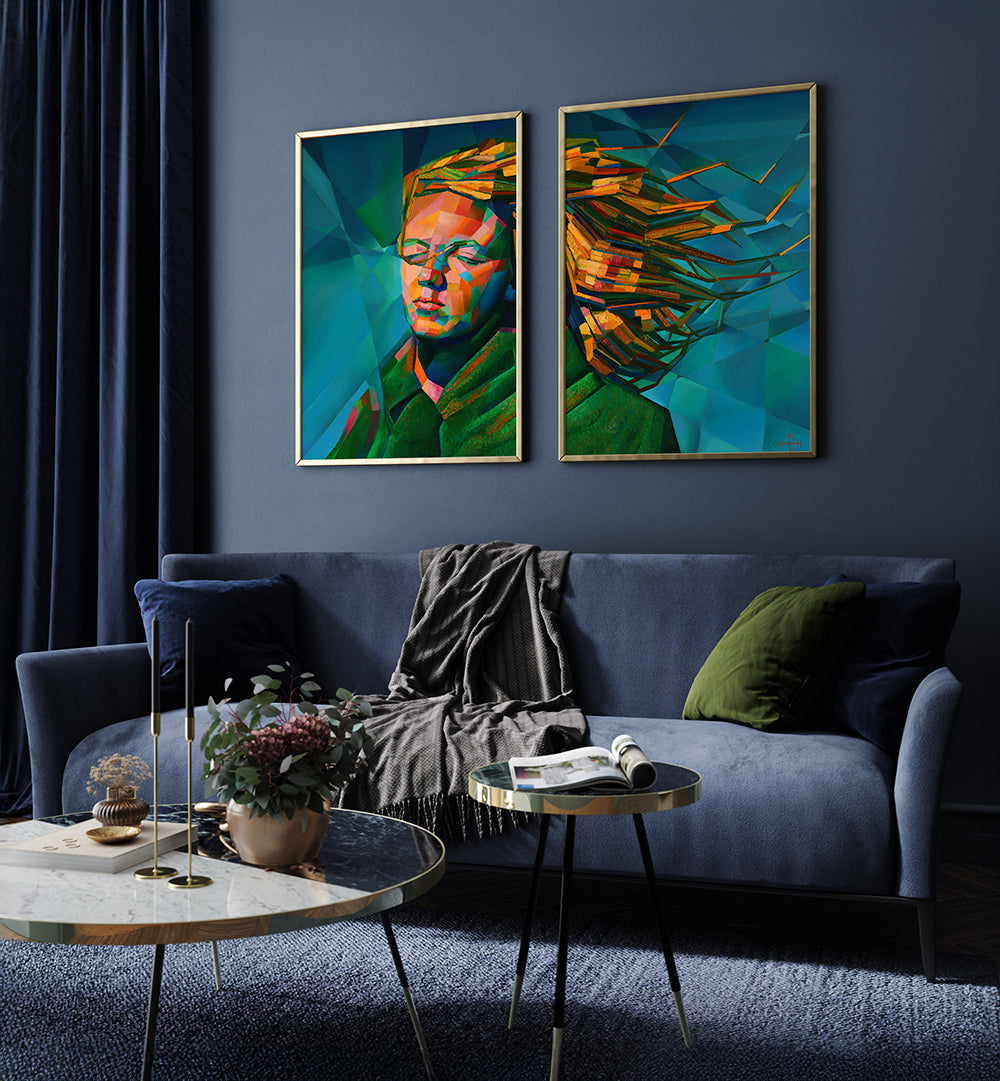 THE DREAMING WIND , SET OF 2 PAINTINGS