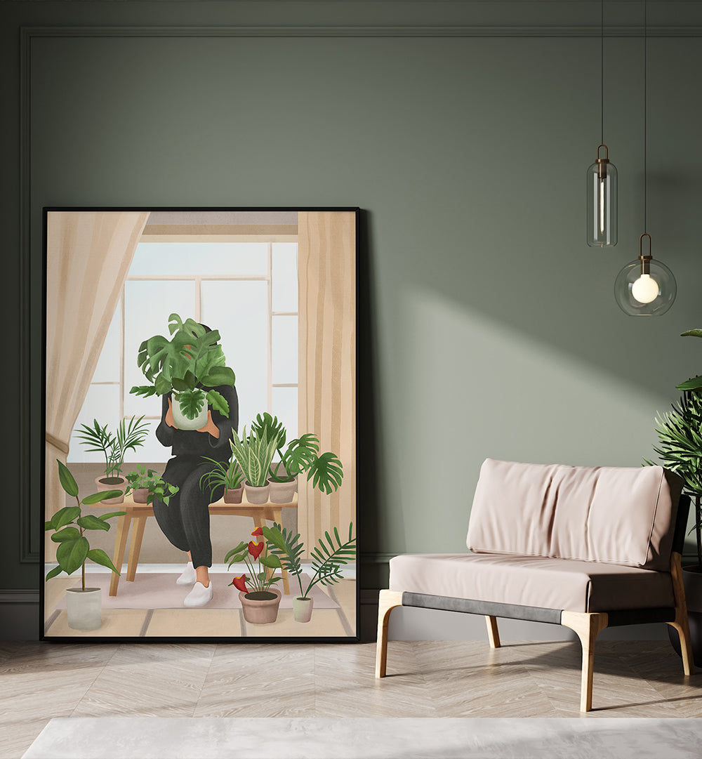 MY LITTLE GARDEN II , BOHO ART PAINTINGS