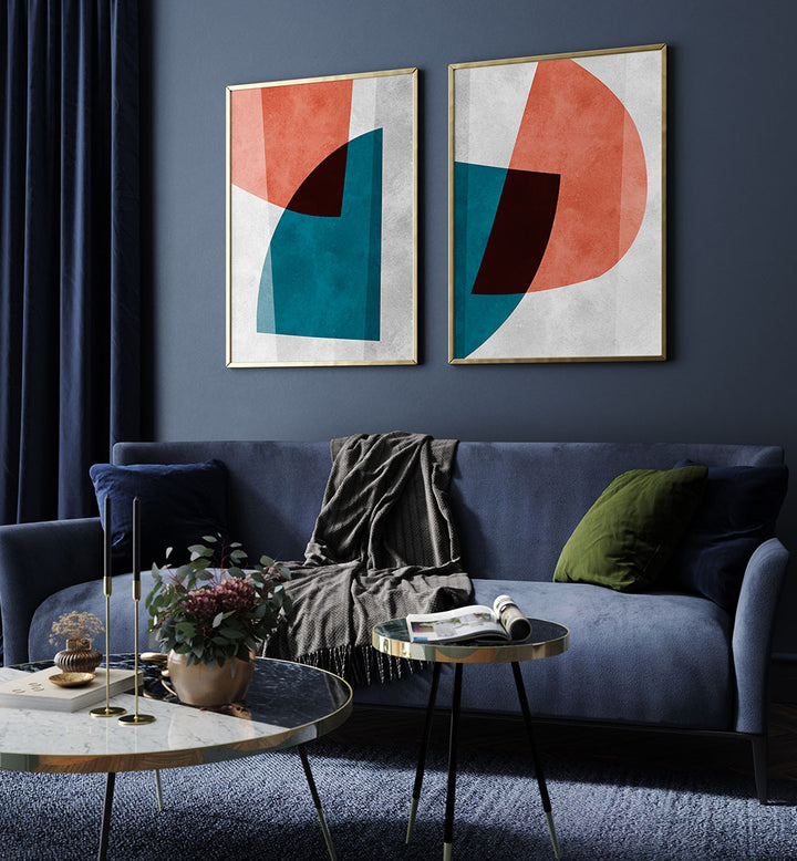 INTERSECTING SOULS , SET OF 2 PAINTINGS