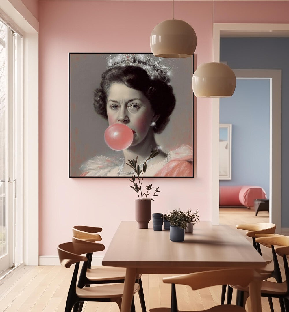GLITTER QUEEN, ALTERED ART PRINTS transforms any space with elegance, showcasing Dikhotomy’s captivating artistry.