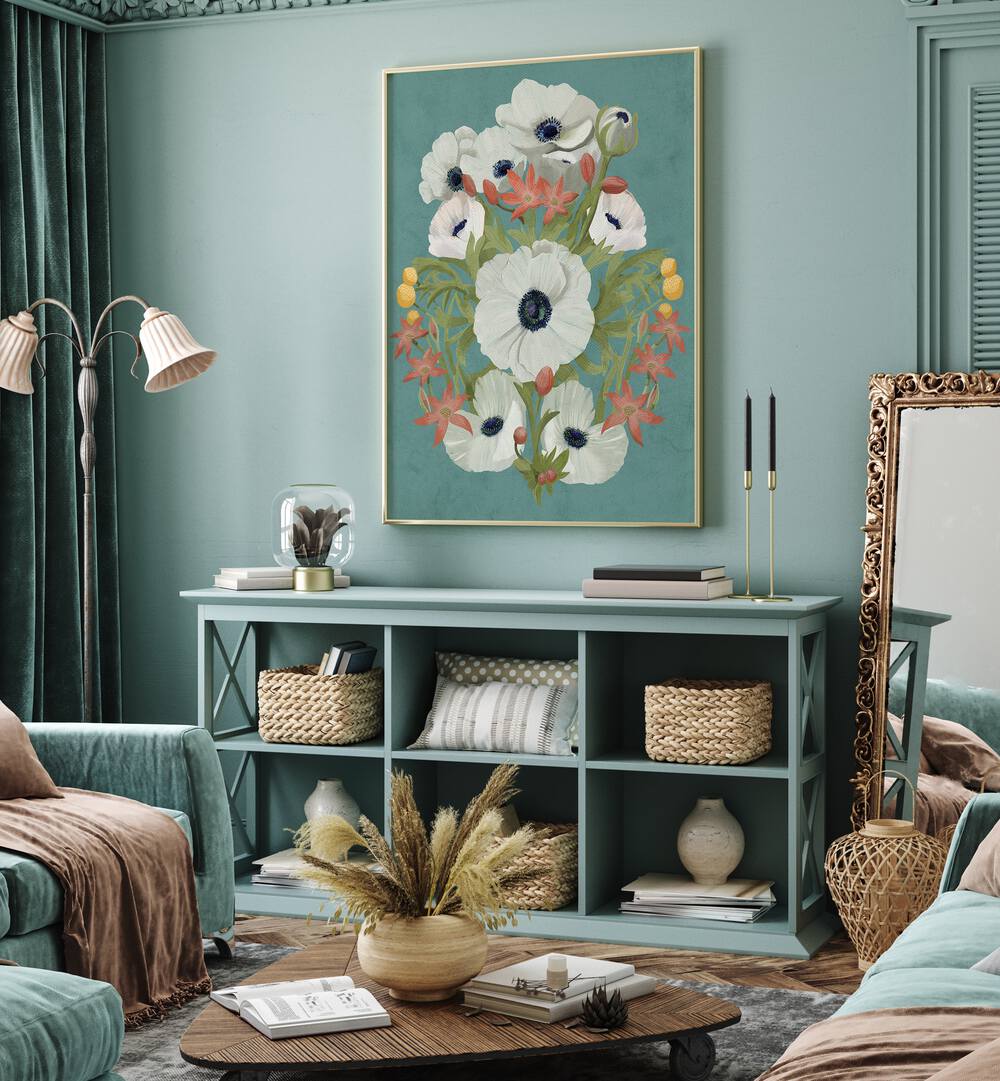 Vibrant ANEMONE, FLORAL FLOWER PAINTINGS enhance home decor with their stunning artistry and floral elegance.