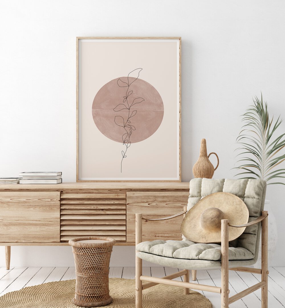 Elegant LINE FLOWER, BOHO ART PAINTINGS from The Miuus Studio, perfect for enhancing modern living spaces.