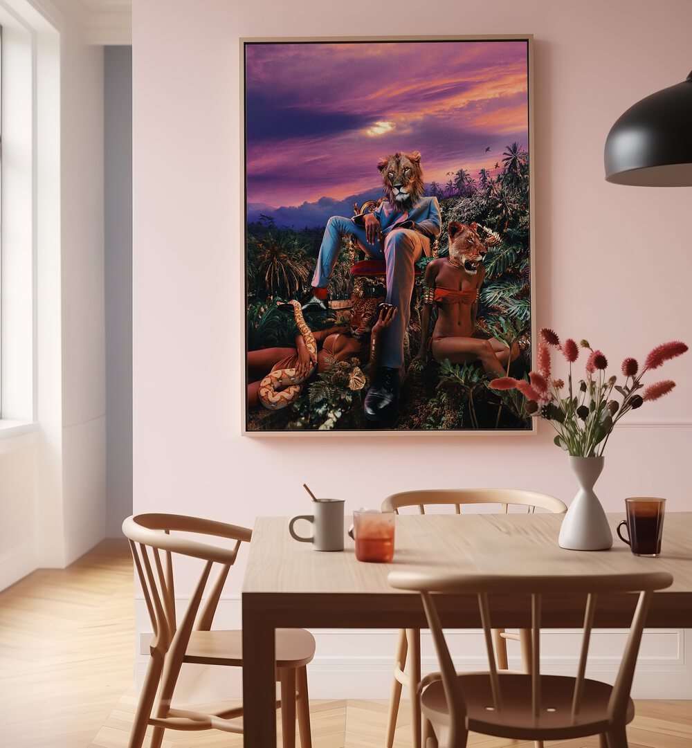Whimsical ANIMAL MAFIA, ALTERED ART PRINTS add vibrant charm to any space, sparking conversation and imagination.