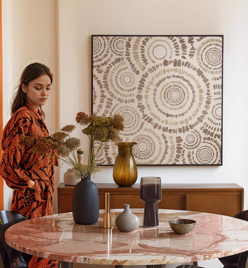 Transform your space with AGAC, BOHO ART PAINTINGS featuring modern elegance and vibrant colors by Emel Tunaboylu.