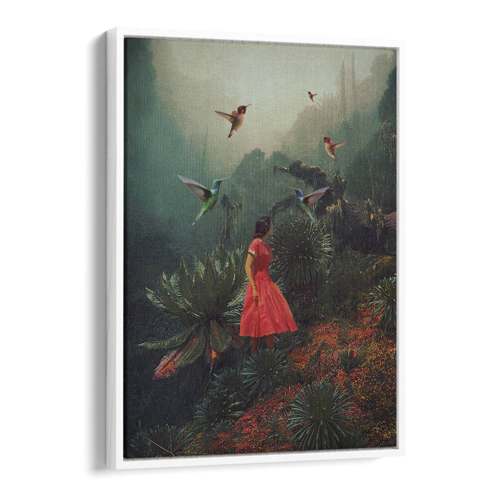 Surreal art print "20 SECONDS BEFORE THE RAIN" by Frank Moth captures a dreamlike scene with vibrant colors.
