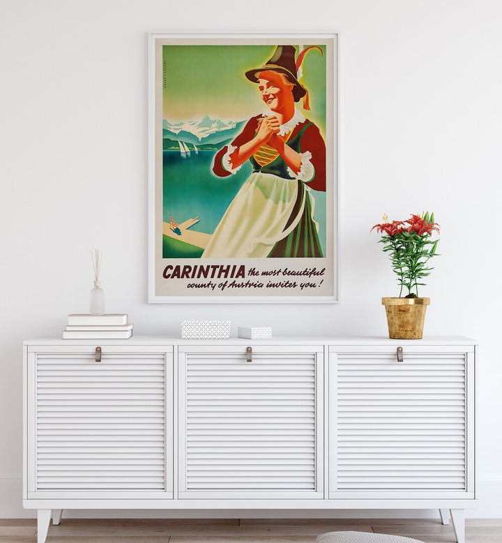 Transform your decor with CARINTHIA, VINTAGE TRAVEL POSTERS showcasing Austria's stunning landscapes.