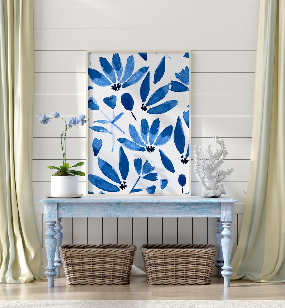 Brighten your space with BLUE FLOWERS, FLORAL FLOWER PAINTINGS, showcasing delicate botanical beauty.