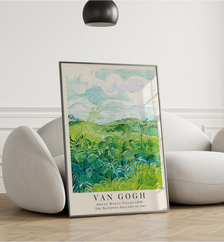 HARMONY IN GREEN: VAN GOGH'S GREEN WHEAT FIELDS 1890 , VINTAGE PAINTINGS