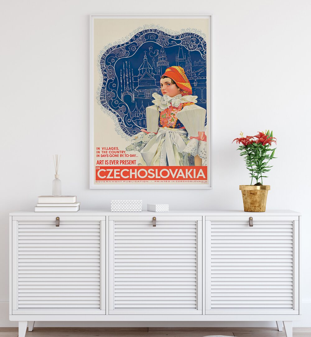 CZECHOSLOVAKIA, VINTAGE TRAVEL POSTERS showcasing cultural beauty, perfect for art lovers and nostalgia enthusiasts.