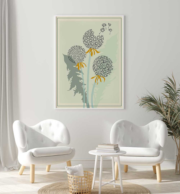 Dandelion Seeds Floral Flower Paintings add elegance to your decor with their unique artistic charm.